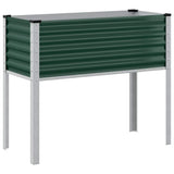 Garden Planter Green 100x45x90 cm Steel - Rear View