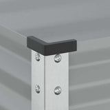 Garden Planter Grey 100x45x90 cm Steel - Close-Up Angle
