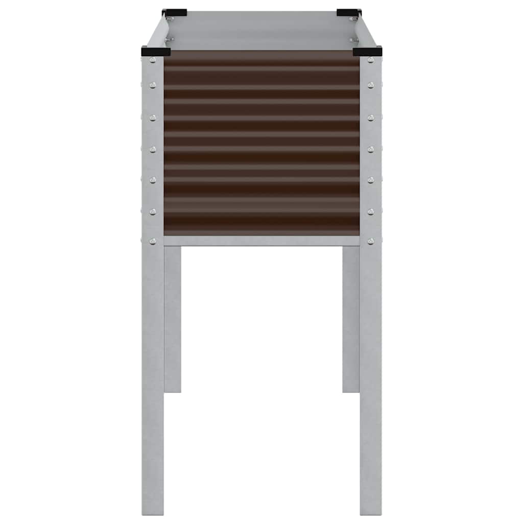 Garden Planter Brown 100x45x90 cm Steel