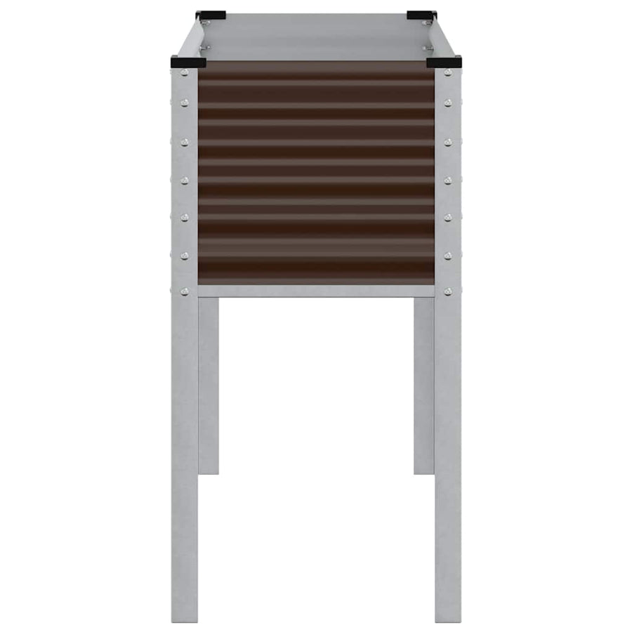 Garden Planter Brown 100x45x90 cm Steel
