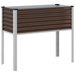 Garden Planter Brown 100x45x90 cm Steel