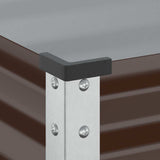 Garden Planter Brown 100x45x90 cm Steel - Close-Up Angle