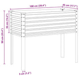 Garden Planter Brown 100x45x90 cm Steel - Low Angle