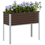 Garden Planter Brown 100x45x90 cm Steel