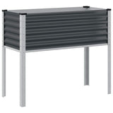 Garden Planter Anthracite 100x45x90 cm Steel - Rear View