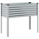 Garden Planter 100x45x90 cm Galvanised Steel - Front View