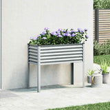 Garden Planter 100x45x90 cm Galvanised Steel - Side View