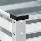 Garden Planter 100x45x90 cm Galvanised Steel - Close-Up Angle