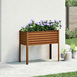 Garden Planter 100x45x90 cm Weathering Steel - Side View