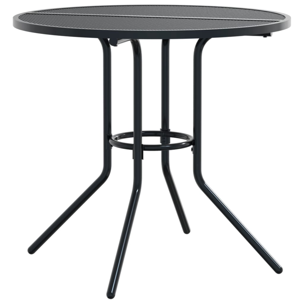Patio Table Round Anthracite ?0x72.5 cm Powder-coated Steel