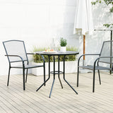 Patio Table Round Anthracite ?0x72.5 cm Powder-coated Steel