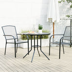 Patio Table Round Anthracite ?0x72.5 cm Powder-coated Steel