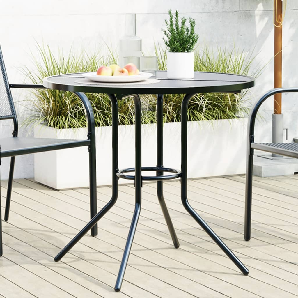 Patio Table Round Anthracite ?0x72.5 cm Powder-coated Steel