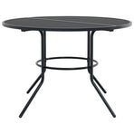 Patio Table Round Anthracite Ø110x72.5 cm Powder-coated Steel