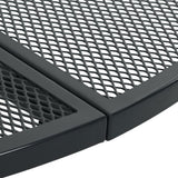 Patio Table Round Anthracite Ø110x72.5 cm Powder-coated Steel - 45-Degree Angle