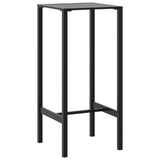 Bar Table Black 50x50x110 cm Powder-coated Steel - Front View