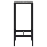 Bar Table Black 50x50x110 cm Powder-coated Steel