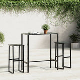 Bar Table Black 100x50x110 cm Powder-coated Steel