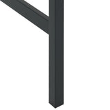 Bar Table Black 100x50x110 cm Powder-coated Steel - Rear View