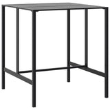 Bar Table Black 100x100x110 cm Powder-coated Steel - Front View