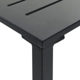 Bar Table Black 100x100x110 cm Powder-coated Steel - Close-Up Angle