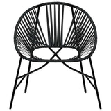 Garden Egg Chair Black Poly Rattan
