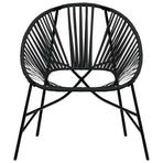 Garden Egg Chair Black Poly Rattan