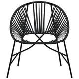Garden Egg Chair Black Poly Rattan - Top-Down View