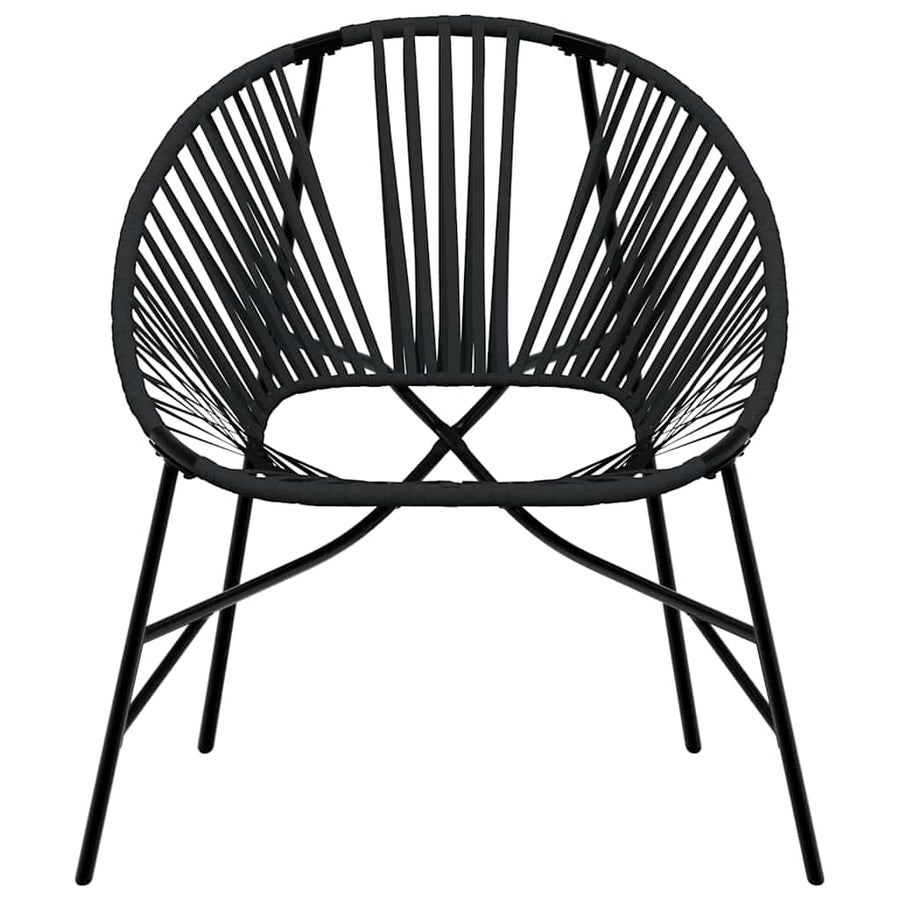 Garden Egg Chair Black Poly Rattan