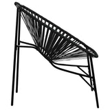 Garden Egg Chair Black Poly Rattan - 45-Degree Angle
