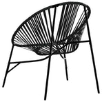 Garden Egg Chair Black Poly Rattan