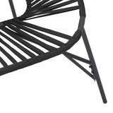 Garden Egg Chair Black Poly Rattan - Close-Up Angle