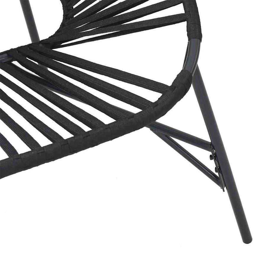 Garden Egg Chair Black Poly Rattan