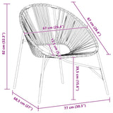 Garden Egg Chair Black Poly Rattan