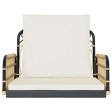 Swing Chair with Cushions 63x58x39 cm Poly Rattan and Steel - Top-Down View