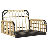 Swing Chair with Cushions 63x58x39 cm Poly Rattan and Steel - 45-Degree Angle