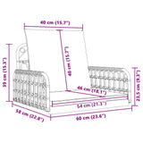 Swing Chair with Cushions 63x58x39 cm Poly Rattan and Steel - Extra Image