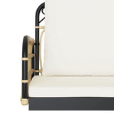 Swing Bench with Cushions 105x58x38 cm Poly Rattan and Steel - Extra Image