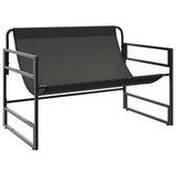 Garden Bench with Cushion Anthracite 113 cm Steel - 45-Degree Angle