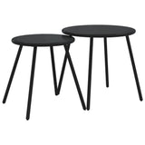 4 Piece Balcony Furniture Set with Cushions Black Steel - 45-Degree Angle