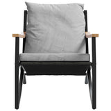 Garden Chairs with Cushions 2 pcs Black Steel - Top-Down View