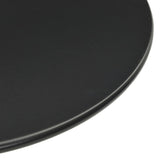 Garden Table Round Black Ø50x72 cm Steel - Top-Down View