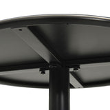 Garden Table Round Black Ø50x72 cm Steel - 45-Degree Angle