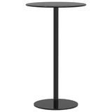 Garden Table Round Black Ø60x105 cm Steel