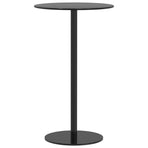 Garden Table Round Black Ø60x105 cm Steel