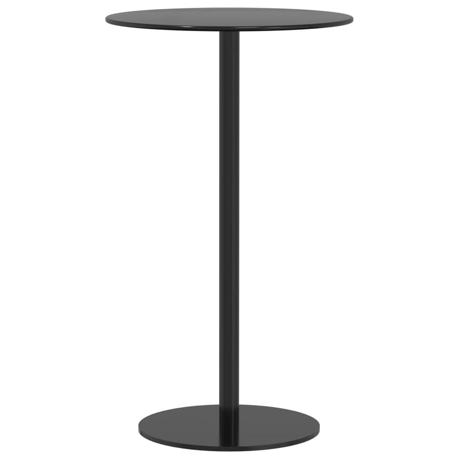 Garden Table Round Black Ø60x105 cm Steel