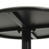 Garden Table Round Black Ø60x105 cm Steel - 45-Degree Angle