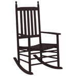 Rocking Chairs with Curved Seats 2 pcs Brown Solid Wood Poplar
