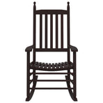 Rocking Chairs with Curved Seats 2 pcs Brown Solid Wood Poplar