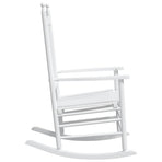 Rocking Chairs with Curved Seats 2 pcs White Solid Wood Fir